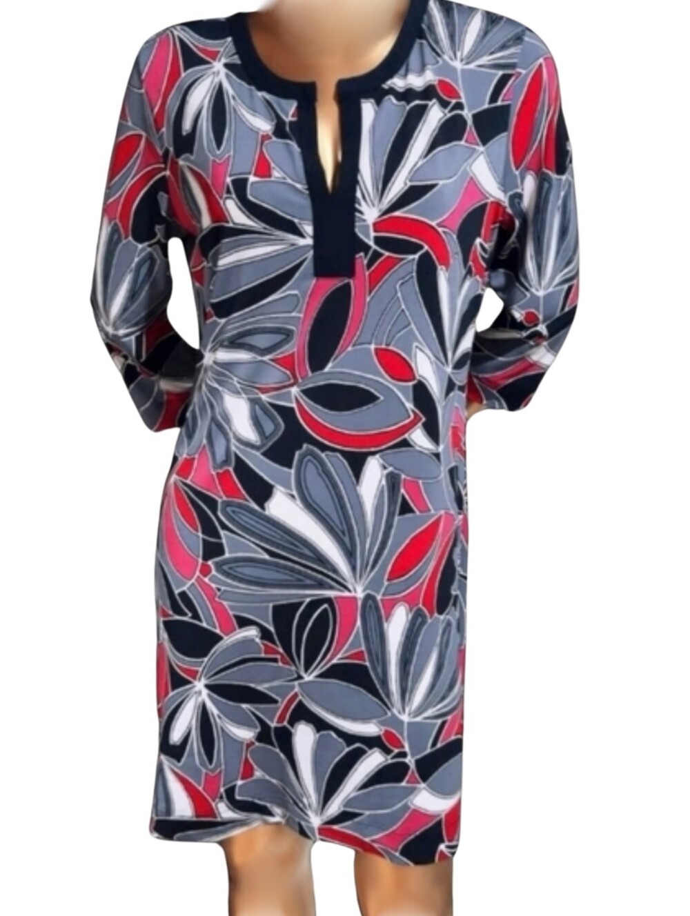 Banana Republic Tunic Shift Dress, Multi Geo Print, sz. XS